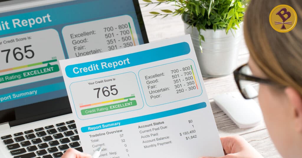 Woman Checking Credit Report