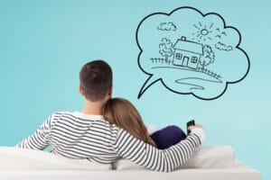 Couple thinking of dream home