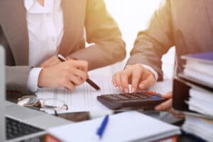 Working with a tax consultant to prepare taxes