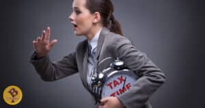 Woman Running to File Taxes Late